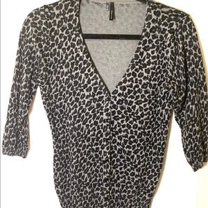 Maurice’s Leopard button up sweater size M